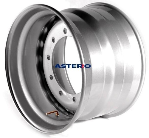 Диск автомобильный Asterro  14,0x22,5 10x335 ет0 Dia 22,5 Silver